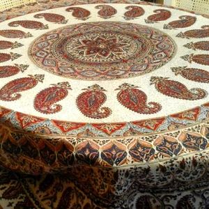 Iranian Handcrafted Round Tablecloth
